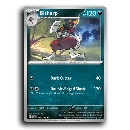 Bisharp (133/198) [Scarlet & Violet] Common Hideki Ishikawa Pokemon Card TCG Near Mint NM