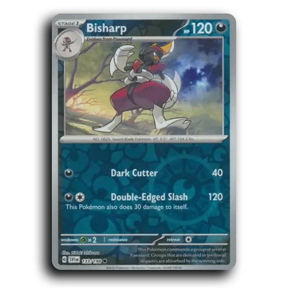 Bisharp (133/198) [Scarlet & Violet] Common Hideki Ishikawa Pokemon Card TCG Near Mint NM Reverse Holo