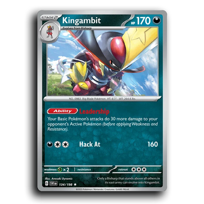 Kingambit (134/198) [Scarlet & Violet] Rare Anesaki Dynamic Pokemon Card TCG Near Mint NM
