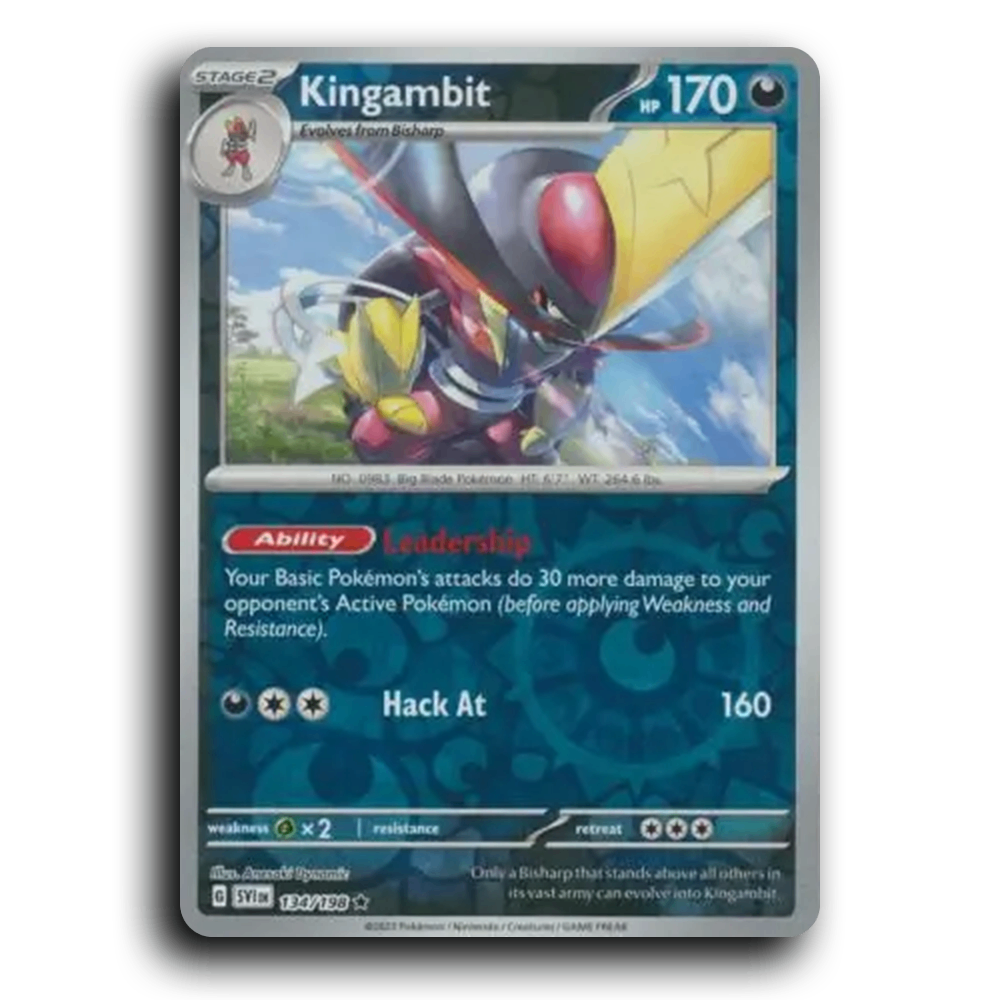 Kingambit (134/198) [Scarlet & Violet] Rare Anesaki Dynamic Pokemon Card TCG Near Mint NM Reverse Holo