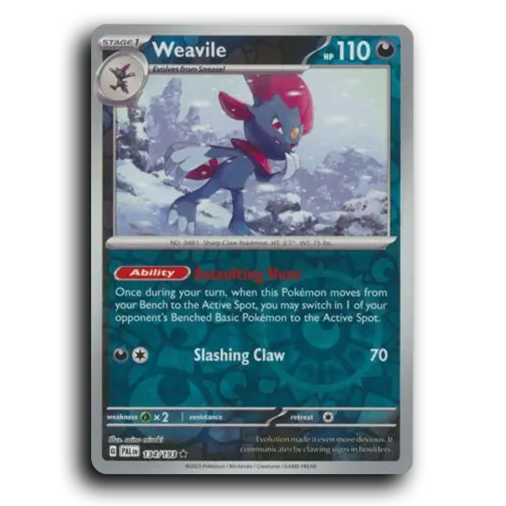 Weavile (134/193) [Paldea Evolved] Rare Pokemon Card TCG Near Mint NM Reverse Holo