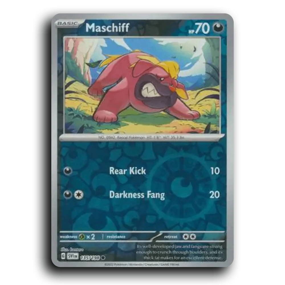 Maschiff (135/198) [Scarlet & Violet] Common kantaro Pokemon Card TCG Near Mint NM Reverse Holo