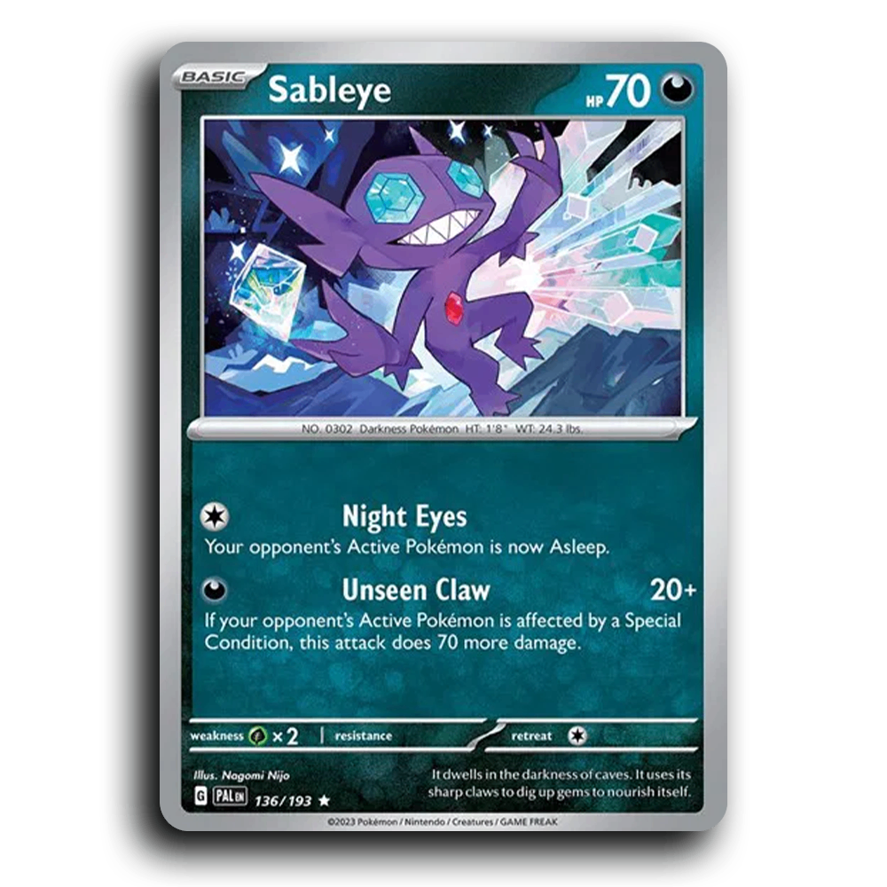 Sableye (136/193) [Paldea Evolved] Rare Pokemon Card TCG Near Mint NM