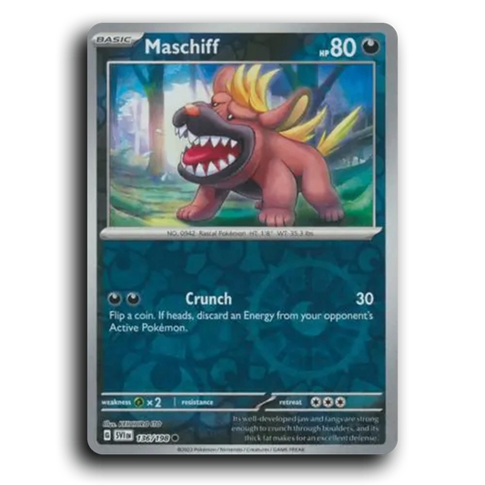 Maschiff (136/198) [Scarlet & Violet] Common KEIICHIRO ITO Pokemon Card TCG Near Mint NM Reverse Holo