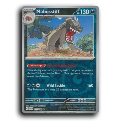 Mabosstiff (137/198) [Scarlet & Violet] Uncommon KIYOTAKA OSHIYAMA Pokemon Card TCG Near Mint NM Reverse Holo