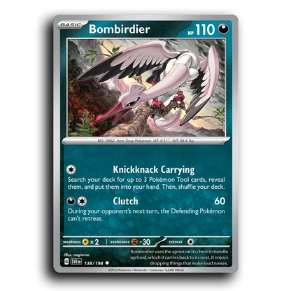 Bombirdier (138/198) [Scarlet & Violet] Uncommon nagimiso Pokemon Card TCG Near Mint NM
