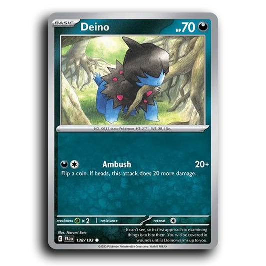 Deino (138/193) [Paldea Evolved] Common Pokemon Card TCG Near Mint NM