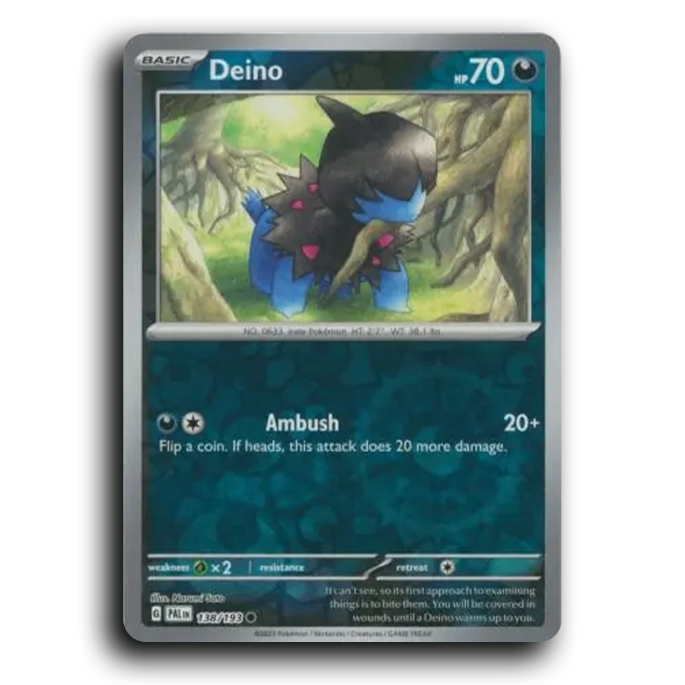 Deino (138/193) [Paldea Evolved] Common Pokemon Card TCG Near Mint NM Reverse Holo