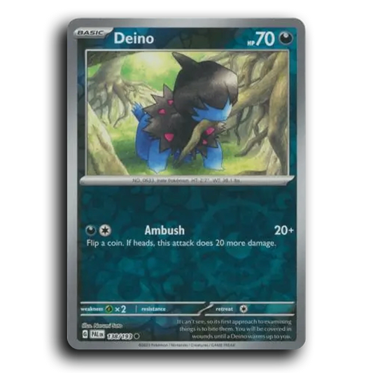 Deino (138/193) [Paldea Evolved] Common Pokemon Card TCG Near Mint NM Reverse Holo