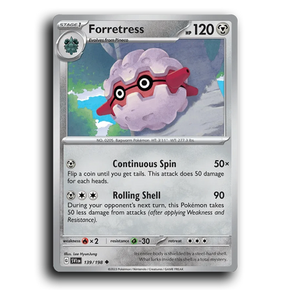 Forretress (139/198) [Scarlet & Violet] Uncommon Lee HyunJung Pokemon Card TCG Near Mint NM