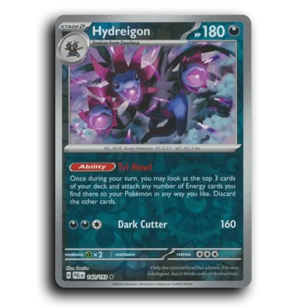 Hydreigon (140/193) [Paldea Evolved] Rare Pokemon Card TCG Near Mint NM Reverse Holo