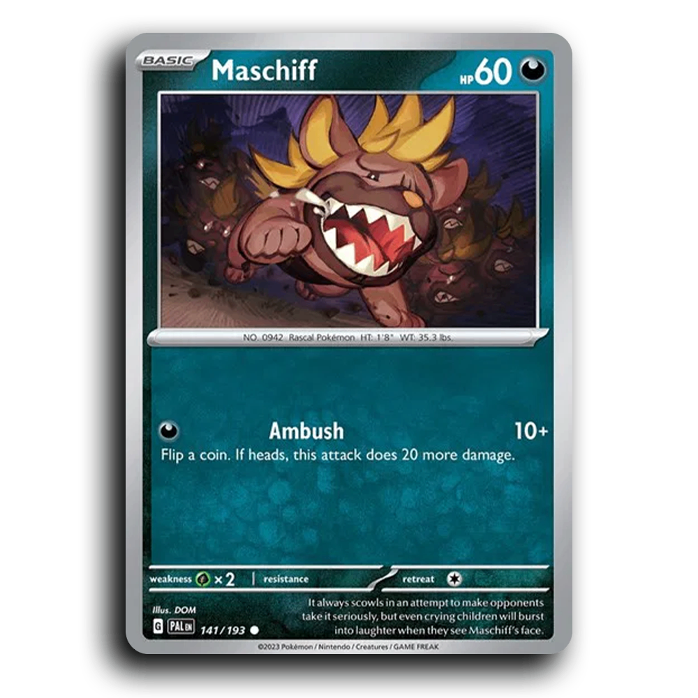 Maschiff (141/193) [Paldea Evolved] Common Pokemon Card TCG Near Mint NM