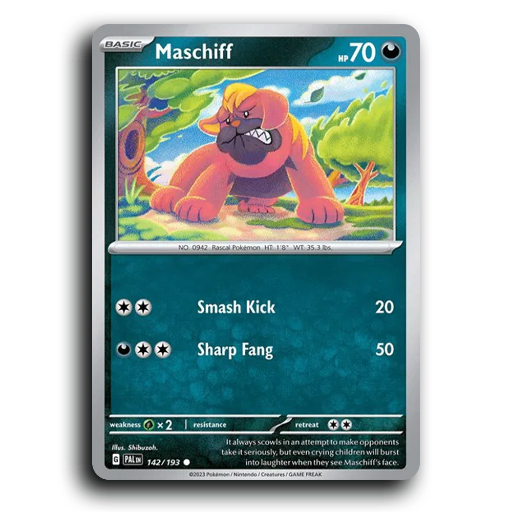 Maschiff (142/193) [Paldea Evolved] Common Pokemon Card TCG Near Mint NM