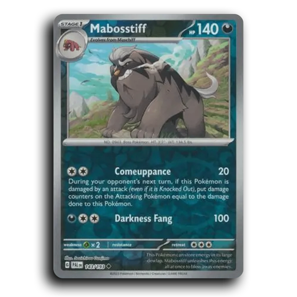 Mabosstiff (143/193) [Paldea Evolved] Uncommon Pokemon Card TCG Near Mint NM Reverse Holo