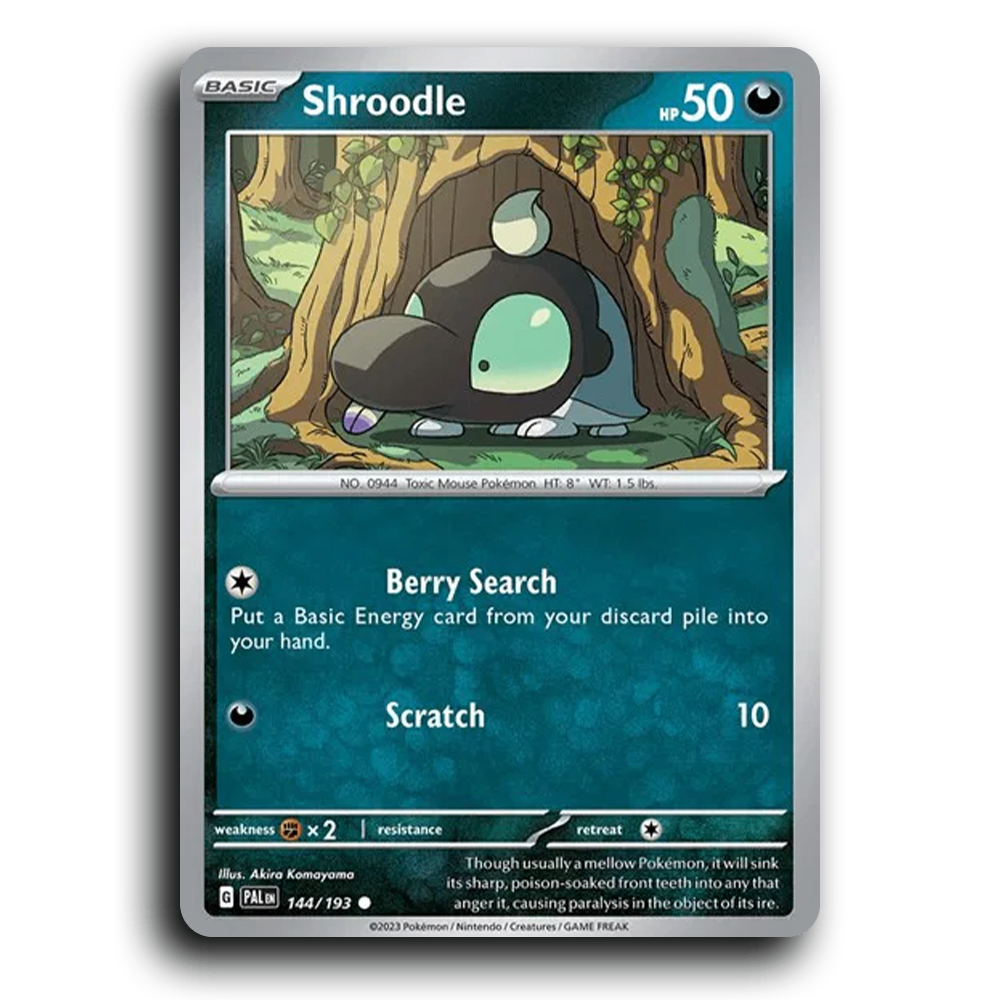 Shroodle (144/193) [Paldea Evolved] Common Pokemon Card TCG Near Mint NM