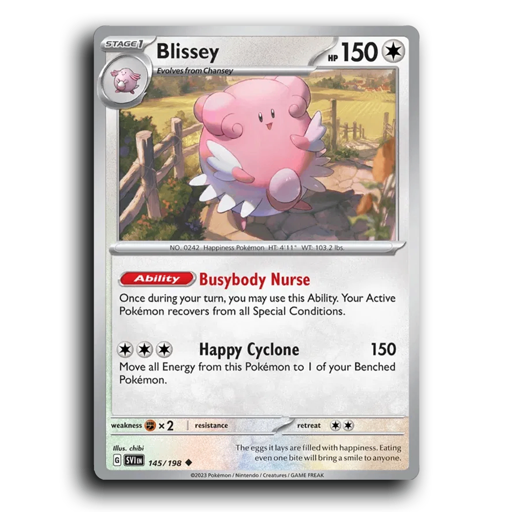 Blissey (145/198) [Scarlet & Violet] Uncommon chibi Pokemon Card TCG Near Mint NM