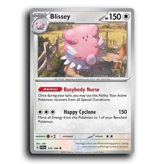 Blissey (145/198) [Scarlet & Violet] Uncommon chibi Pokemon Card TCG Near Mint NM