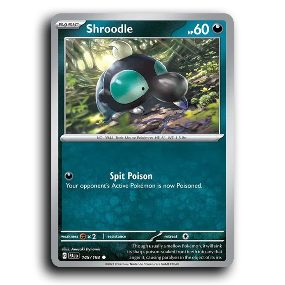 Shroodle (145/193) [Paldea Evolved] Common Pokemon Card TCG Near Mint NM