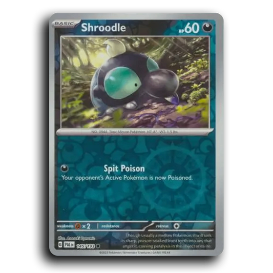 Shroodle (145/193) [Paldea Evolved] Common Pokemon Card TCG Near Mint NM Reverse Holo