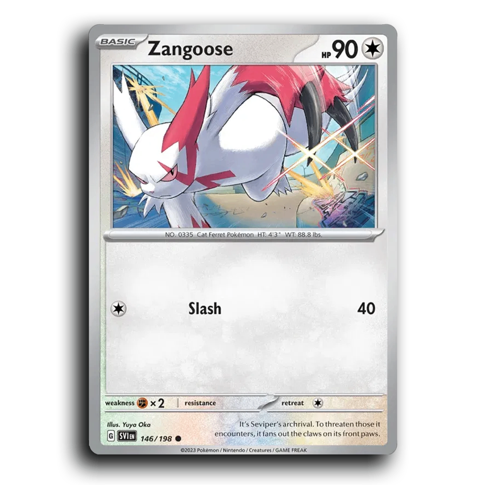 Zangoose (146/198) [Scarlet & Violet] Common Yuya Oka Pokemon Card TCG Near Mint NM