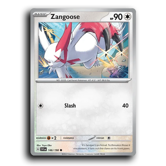 Zangoose (146/198) [Scarlet & Violet] Common Yuya Oka Pokemon Card TCG Near Mint NM