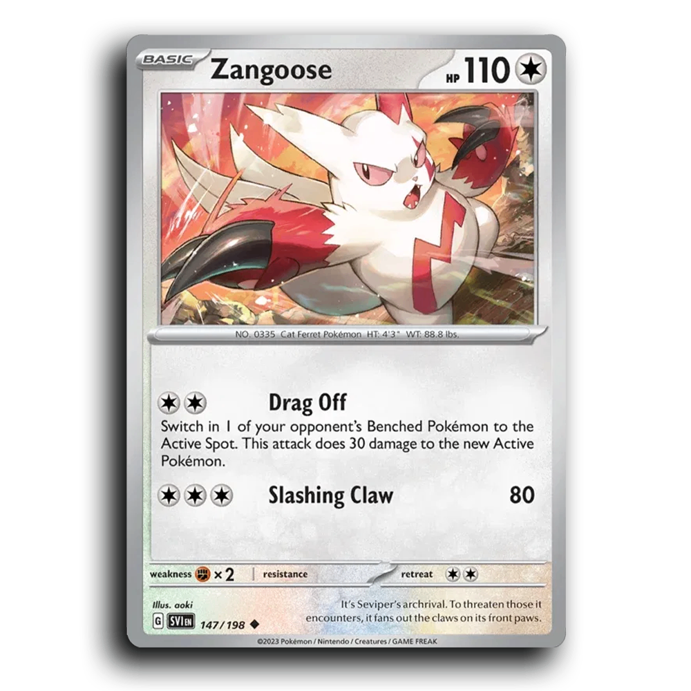 Zangoose (147/198) [Scarlet & Violet] Uncommon aoki Pokemon Card TCG Near Mint NM
