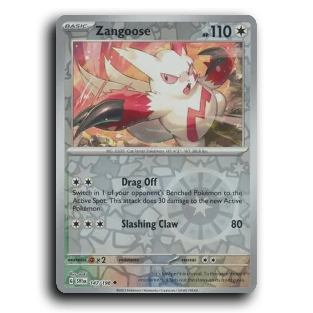 Zangoose (147/198) [Scarlet & Violet] Uncommon aoki Pokemon Card TCG Near Mint NM Reverse Holo