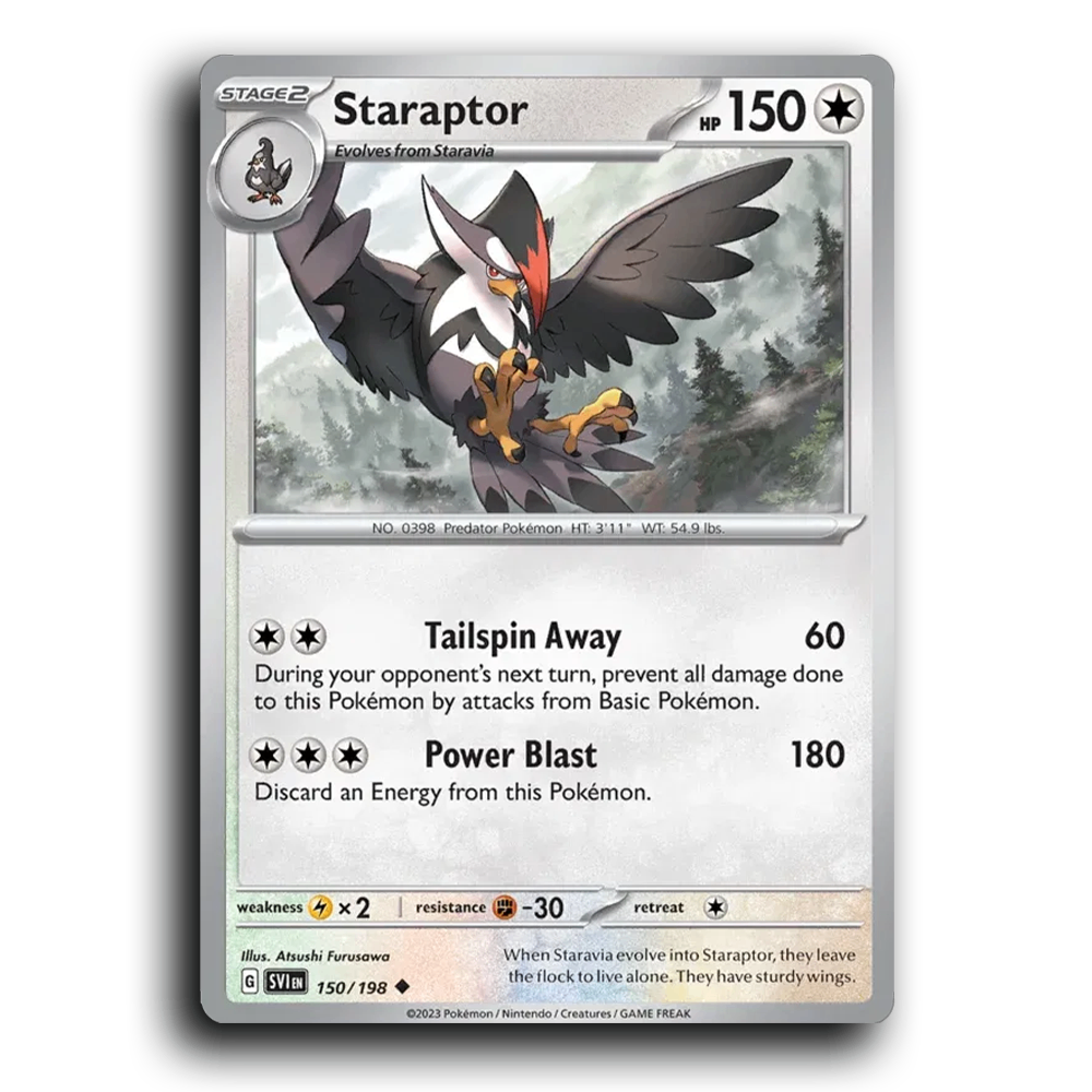 Staraptor (150/198) [Scarlet & Violet] Uncommon Atsushi Furusawa Pokemon Card TCG Near Mint NM