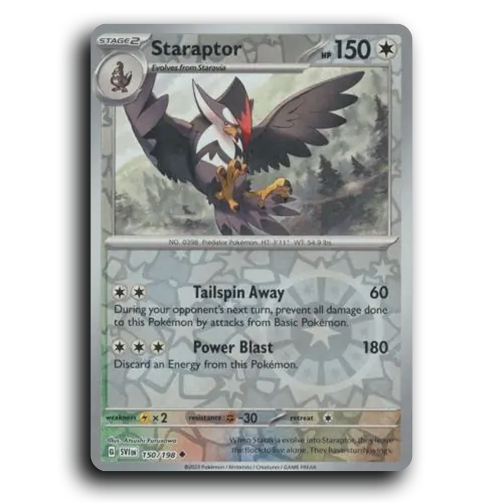 Staraptor (150/198) [Scarlet & Violet] Uncommon Atsushi Furusawa Pokemon Card TCG Near Mint NM Reverse Holo