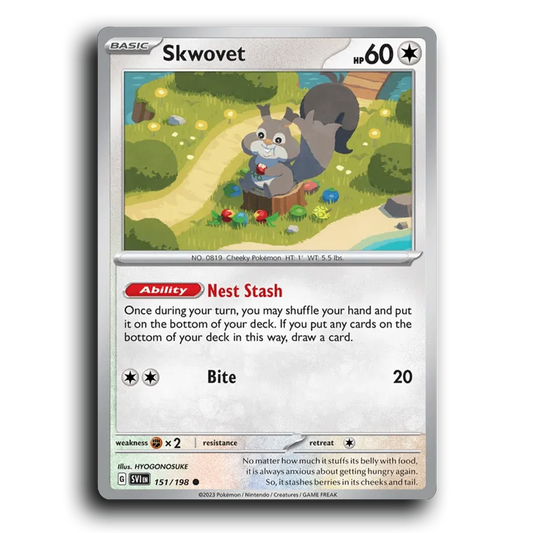 Skwovet (151/198) [Scarlet & Violet] Common HYOGONOSUKE Pokemon Card TCG Near Mint NM