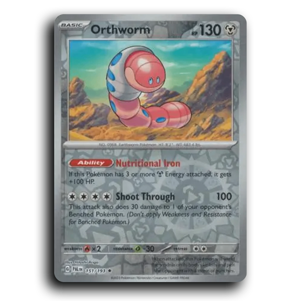 Orthworm (151/193) [Paldea Evolved] Rare Pokemon Card TCG Near Mint NM Reverse Holo