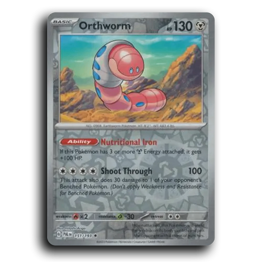 Orthworm (151/193) [Paldea Evolved] Rare Pokemon Card TCG Near Mint NM Reverse Holo