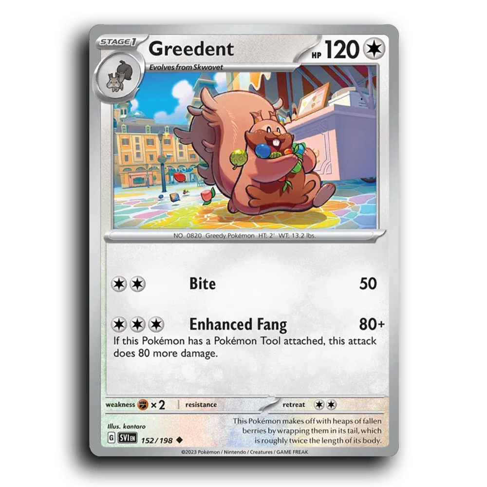 Greedent (152/198) [Scarlet & Violet] Uncommon kantaro Pokemon Card TCG Near Mint NM