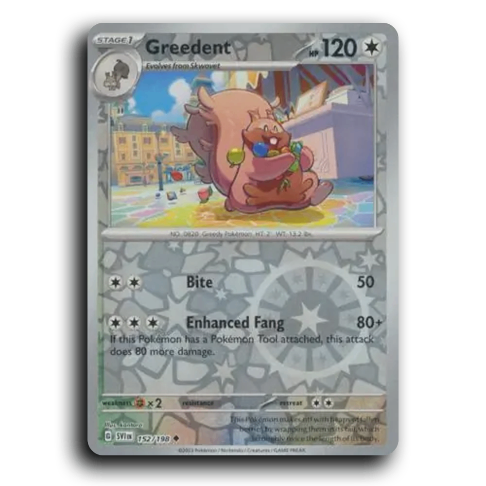 Greedent (152/198) [Scarlet & Violet] Uncommon kantaro Pokemon Card TCG Near Mint NM Reverse Holo
