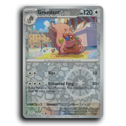 Greedent (152/198) [Scarlet & Violet] Uncommon kantaro Pokemon Card TCG Near Mint NM Reverse Holo