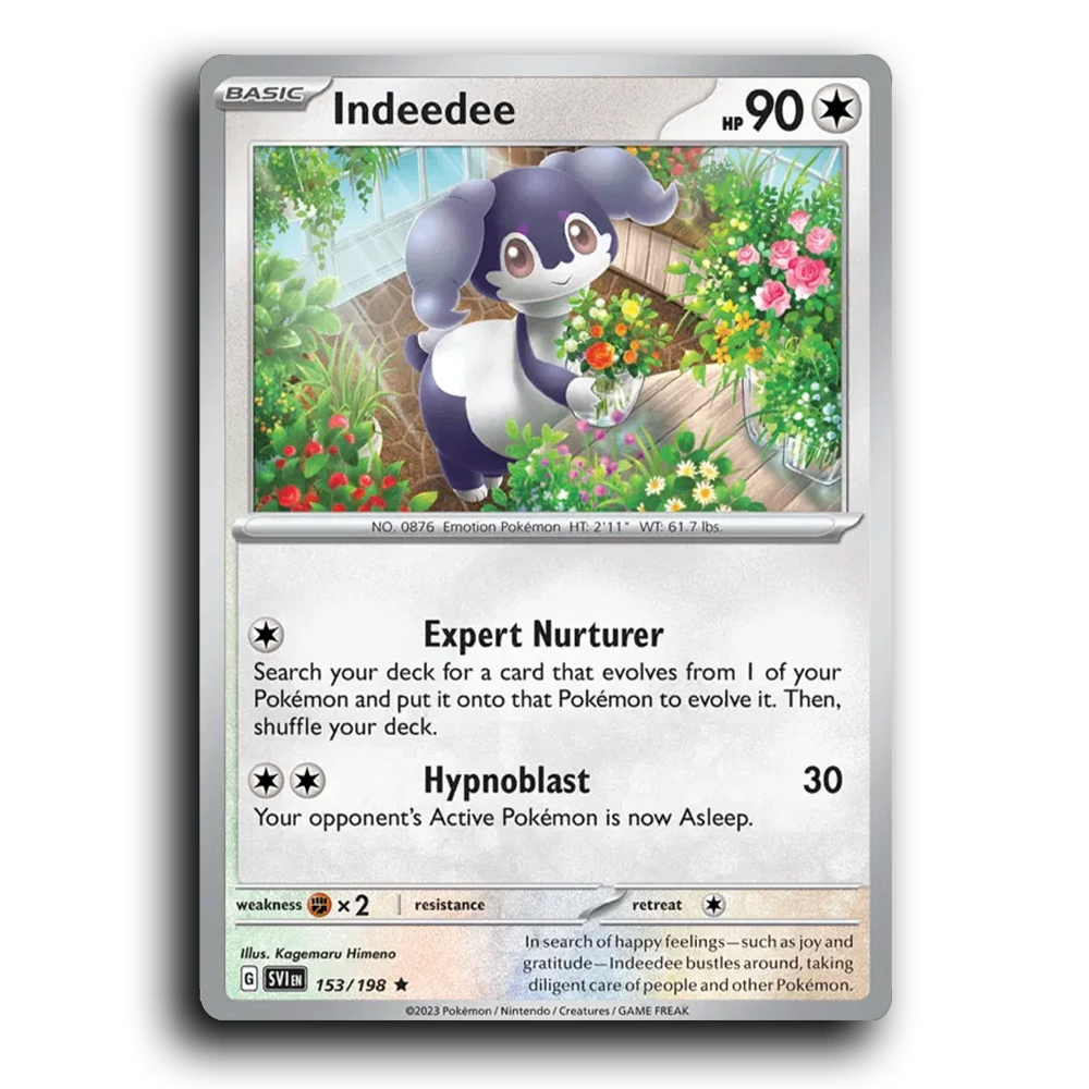 Indeedee (153/198) [Scarlet & Violet] Rare Kagemaru Himeno Pokemon Card TCG Near Mint NM