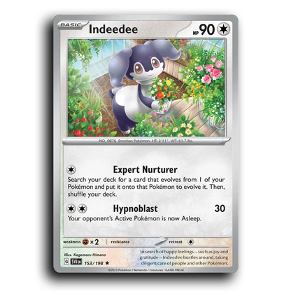Indeedee (153/198) [Scarlet & Violet] Rare Kagemaru Himeno Pokemon Card TCG Near Mint NM