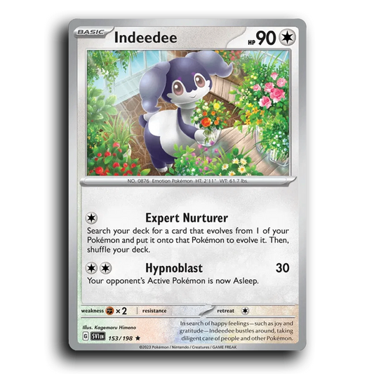Indeedee (153/198) [Scarlet & Violet] Rare Kagemaru Himeno Pokemon Card TCG Near Mint NM