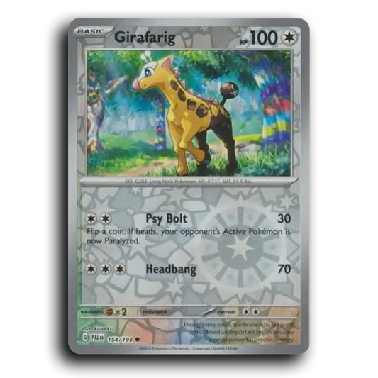 Girafarig (154/193) [Paldea Evolved] Common Pokemon Card TCG Near Mint NM Reverse Holo