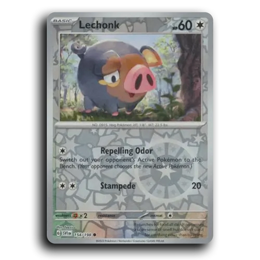 Lechonk (154/198) [Scarlet & Violet] Common Teeziro Pokemon Card TCG Near Mint NM Reverse Holo