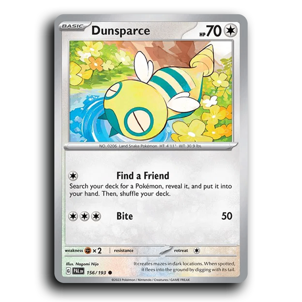 Dunsparce (156/193) [Paldea Evolved] Common Pokemon Card TCG Near Mint NM
