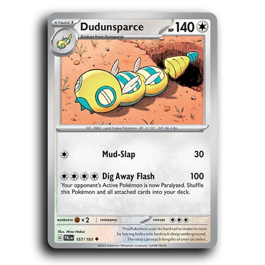 Dudunsparce (157/193) [Paldea Evolved] Uncommon Pokemon Card TCG Near Mint NM