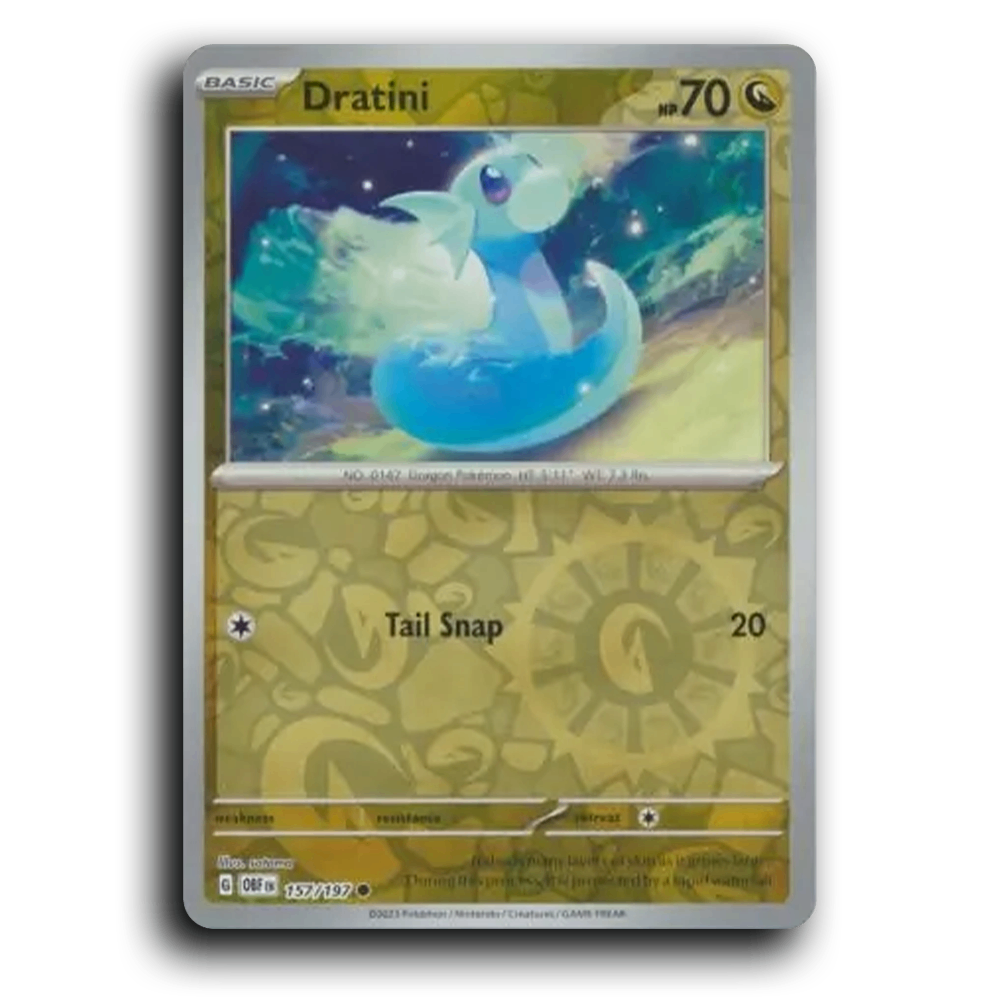 Dratini (157/197) [Obsidian Flames] 2023 G Common English satoma Dragon OBF Basic Dragon Pokémon Pokemon Card TCG Near Mint NM Reverse Holo