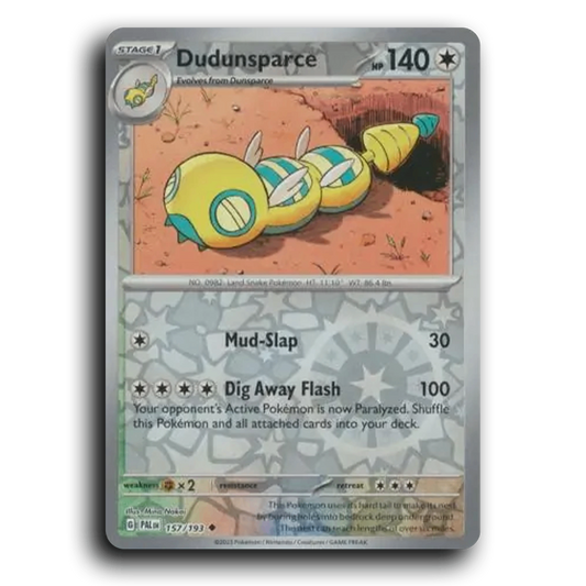 Dudunsparce (157/193) [Paldea Evolved] Uncommon Pokemon Card TCG Near Mint NM Reverse Holo
