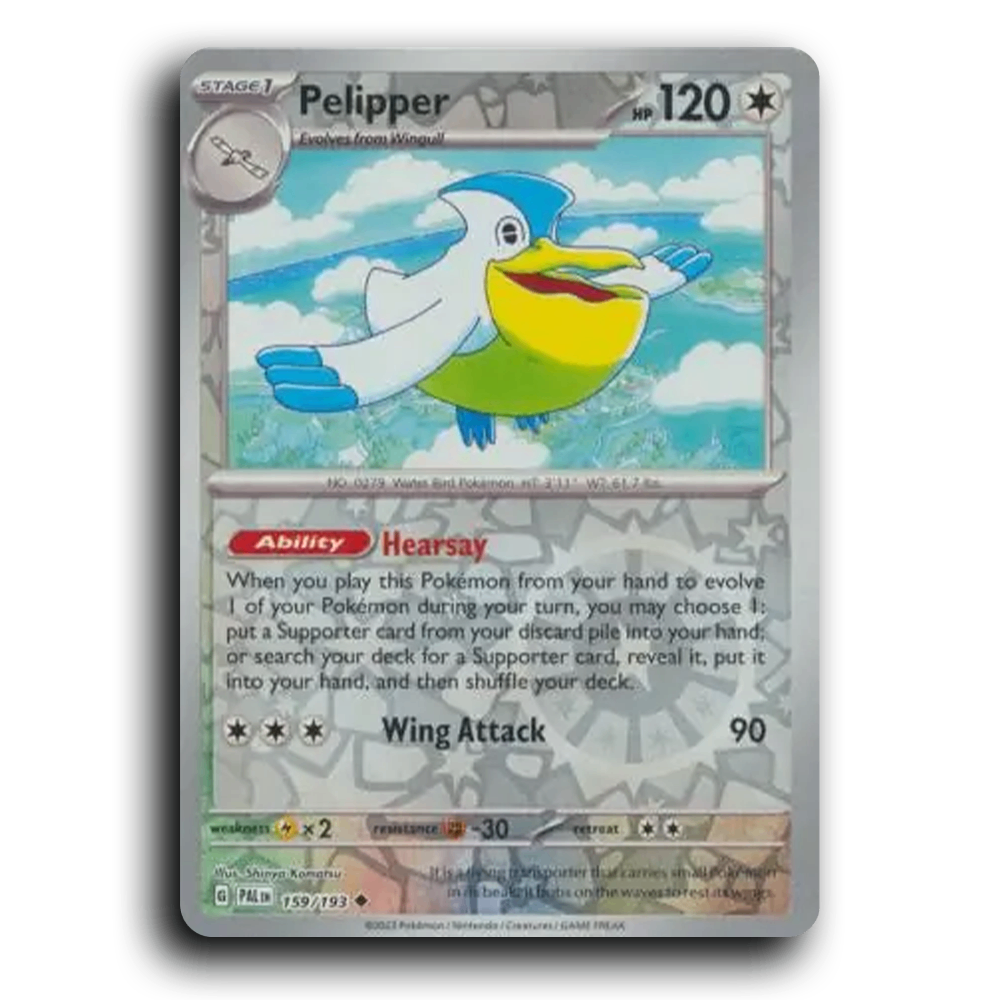 Pelipper (159/193) [Paldea Evolved] Uncommon Pokemon Card TCG Near Mint NM Reverse Holo