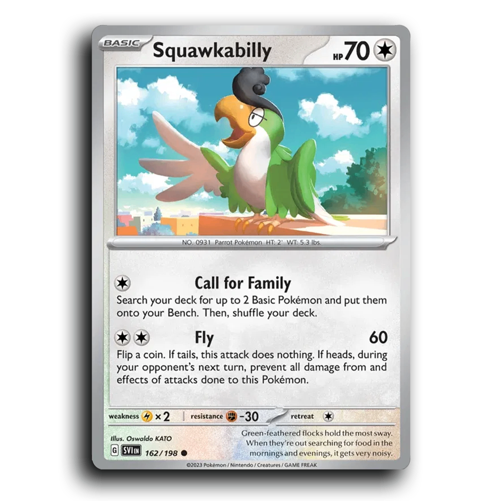 Squawkabilly (162/198) [Scarlet & Violet] Common Oswaldo KATO Pokemon Card TCG Near Mint NM