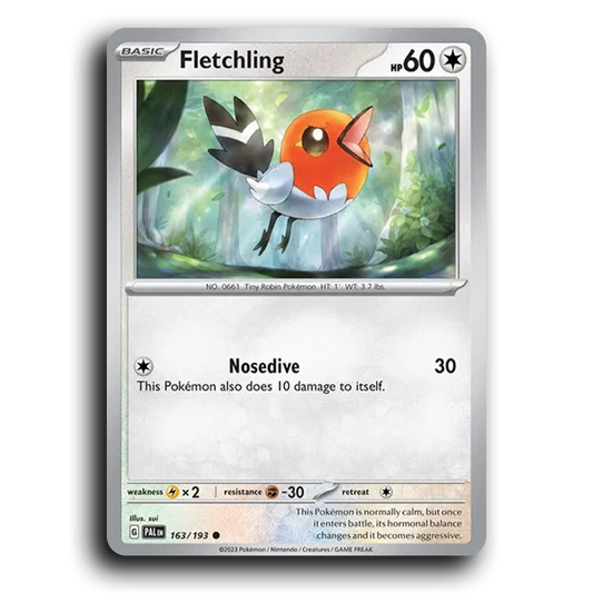 Fletchling (163/193) [Paldea Evolved] Common Pokemon Card TCG Near Mint NM