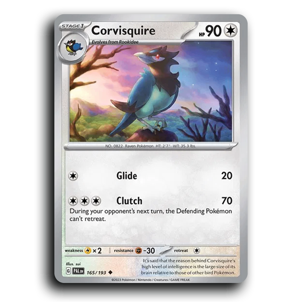 Corvisquire (165/193) [Paldea Evolved] Uncommon Pokemon Card TCG Near Mint NM