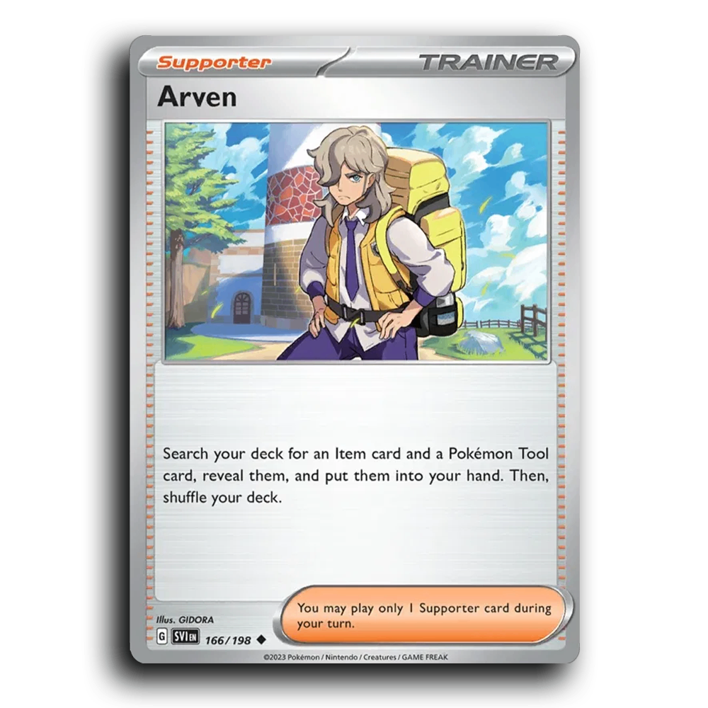 Arven (166/198) [Scarlet & Violet] Uncommon GIDORA Pokemon Card TCG Near Mint NM