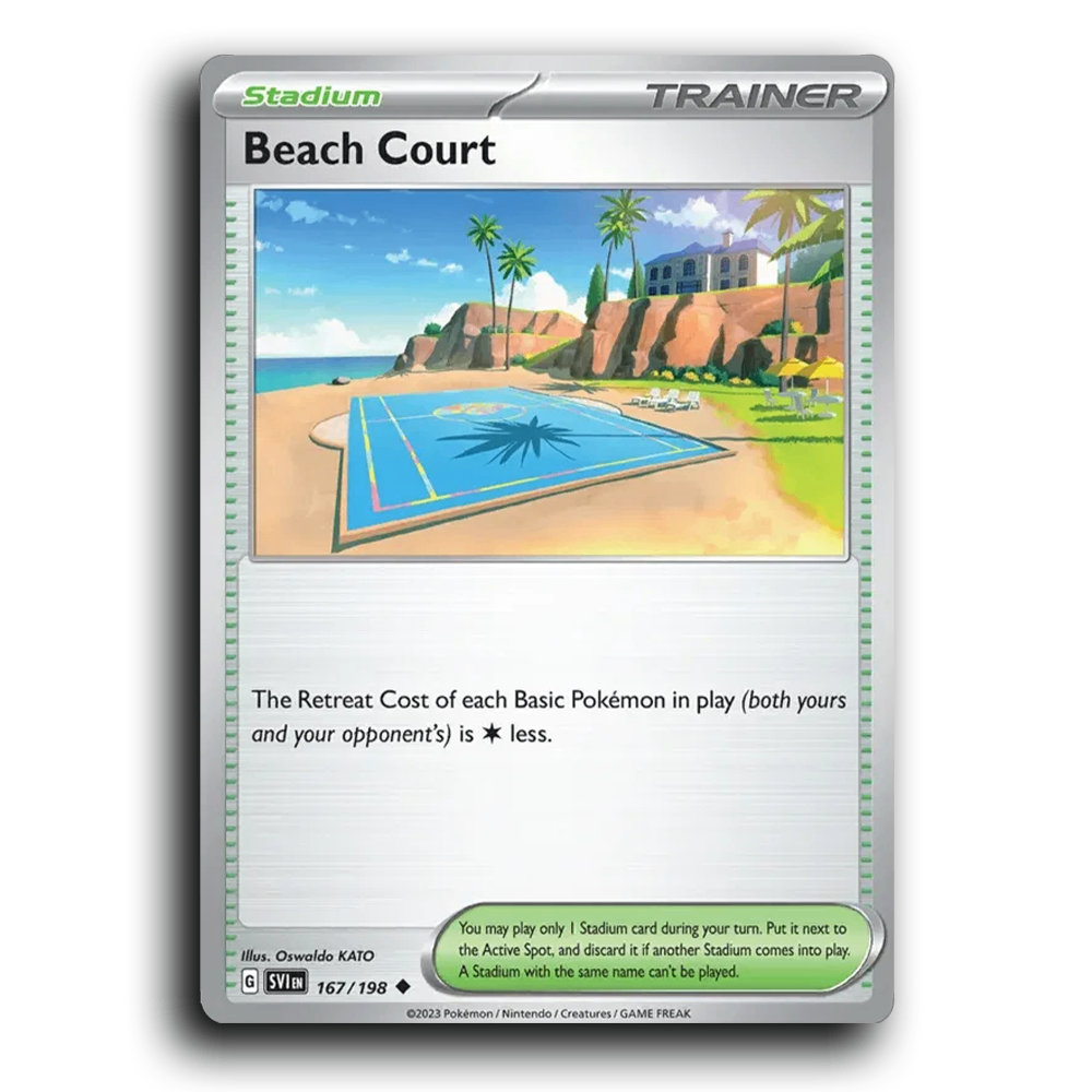 Beach Court (167/198) [Scarlet & Violet] Uncommon Oswaldo KATO Pokemon Card TCG Near Mint NM